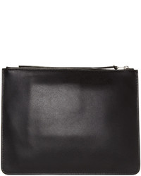 Hood by Air Black Leather Moma Zip Pouch