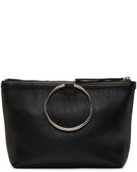 Kara Black Leather Ring Pouch