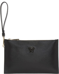 Versace Black Leather Small Medusa Pouch