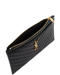 Saint Laurent Black Monogramme Bill Pouch