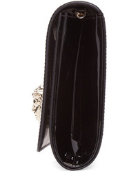 Versace Black Patent Leather Evening Clutch