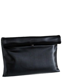 ChicNova Black Rectangular Pu Leather Clutches With Rolled Design