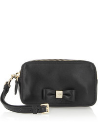 Mulberry Bow Embellished Leather Pouch