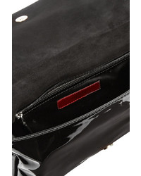 Valentino Bow Embellished Patent Leather Shoulder Bag