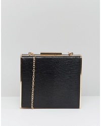 Claudia Canova Box Clutch Bag With Detail And Detachable Chain