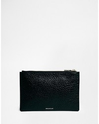 Whistles Bubble Leather Clutch Bag In Black