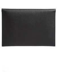 Alexander McQueen Calfskin Leather Envelope Clutch Black