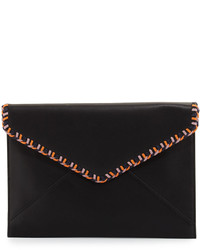 Rebecca Minkoff Chase Leo Leather Envelope Clutch Bag