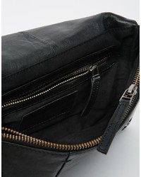 Selected Clutch Bag With Across Body Strap In Leather