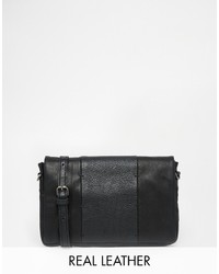 Selected Clutch Bag With Across Body Strap In Leather