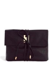 Asos Collection Clutch Bag With Metal Plate And Wrap