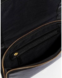 Asos Collection Premium Leather Multi Compartt Clutch Bag