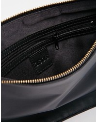 Asos Collection Soft Leather Zip Top Clutch Bag