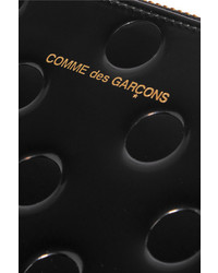 Comme des Garcons Comme Des Garons Embossed Glossed Leather Pouch Black