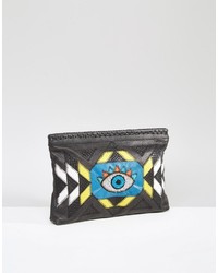 Cleobella Coventry Beaded Eye Leather Clutch Bag