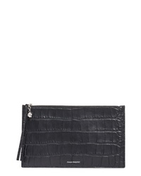 Alexander McQueen Croc Embossed Leather Pouch