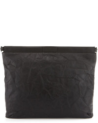L.A.M.B. Fallon Leather Clutch Bag Black