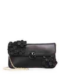 Tory Burch Flower Leather Envelope Chain Clutch
