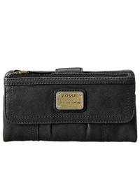 Fossil Emory Leather Clutch Wallet Sl2931 Black