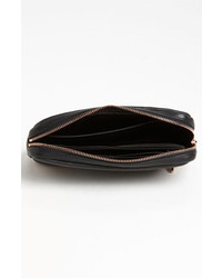 Alexander Wang Fumo Zip Top Leather Pouch Wallet Black