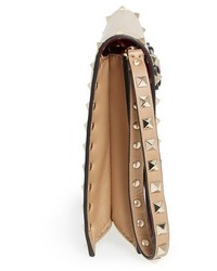 Valentino Garavani Rockstud Leather Flap Clutch