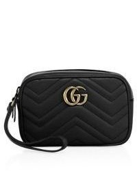 Gucci Gg Marmont Matelasse Leather Pouch