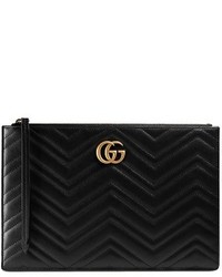 Gucci Gg Marmont Matelasse Leather Pouch