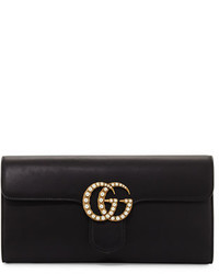 Gucci Gg Marmont Pearly Leather Clutch Bag