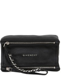 Givenchy Pandora Waxed Leather Wristlet Clutch