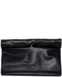 Choies Hand Made Soft Hemming Clutch Bag In Black
