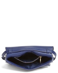 Tory Burch Jamie Convertible Leather Clutch Blue