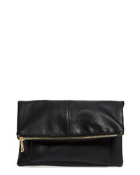 Sole Society Lalet Fold Over Faux Leather Clutch