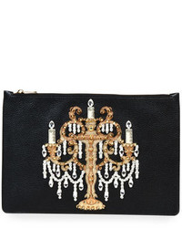 Dolce & Gabbana Large Leather Chandelier Pouch Black
