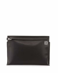 Loewe Large Leather T Pouch Bag Black