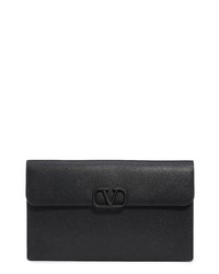 Valentino Garavani Large V Sling Leather Flat Pouch