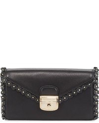 Longchamp Le Pliage Hritage Clutch Bag With Strap Black