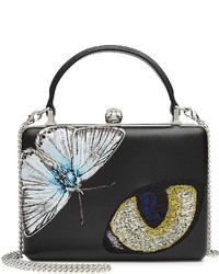 Alexander McQueen Leather Box Clutch With Patches