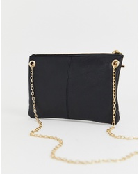 Oasis Leather Clutch Bag With Chain