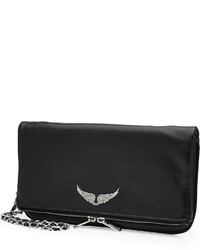 Zadig & Voltaire Leather Fold Over Clutch