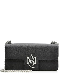 Alexander McQueen Leather Insignia Clutch Satchel