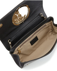 Versace Leather Logo Clutch Bag Black