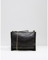 Oasis Leather Suede Clutch