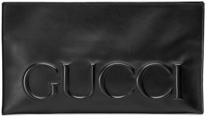 gucci embossed clutch