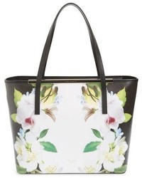 Ted Baker London Forget Me Not Leather Shoulder Tote Zip Pouch
