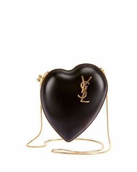 Saint Laurent Love Leather Box Clutch Bag Black