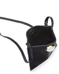 The Row Medicine Small Leather Pouch Bag Black