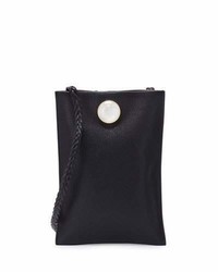 The Row Medicine Small Leather Pouch Bag Black