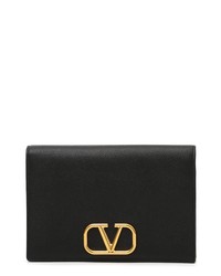 Valentino Garavani Medium V Logo Leather Pouch