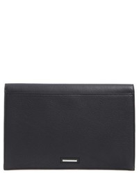 Rebecca Minkoff Panama Leather Envelope Clutch Black