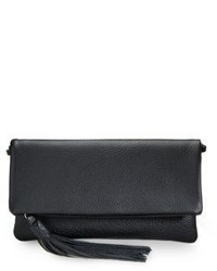 GiGi New York Pebble Grained Leather Fold Over Clutch